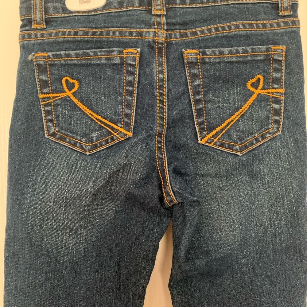 Children’s Place Bottoms/ Bootcut stretch/Heart/Denim
 Girls Jeans NWT.